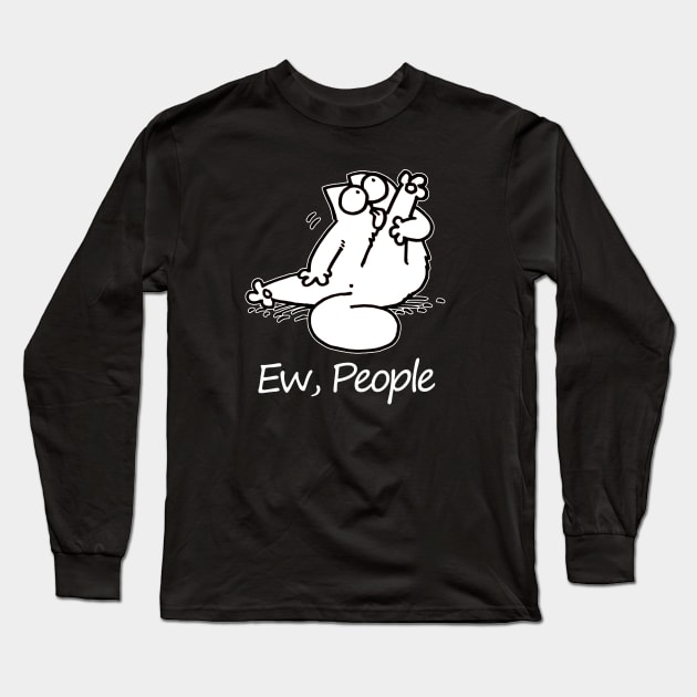 Ew People Simons Cat Retro Classic Style Long Sleeve T-Shirt by devanpm